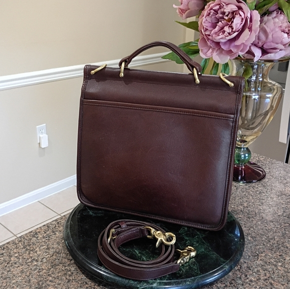 Vintage Coach Willis Bag 9927 Cross Body Mahogany Brown, 1990s - Picture 14 of 17